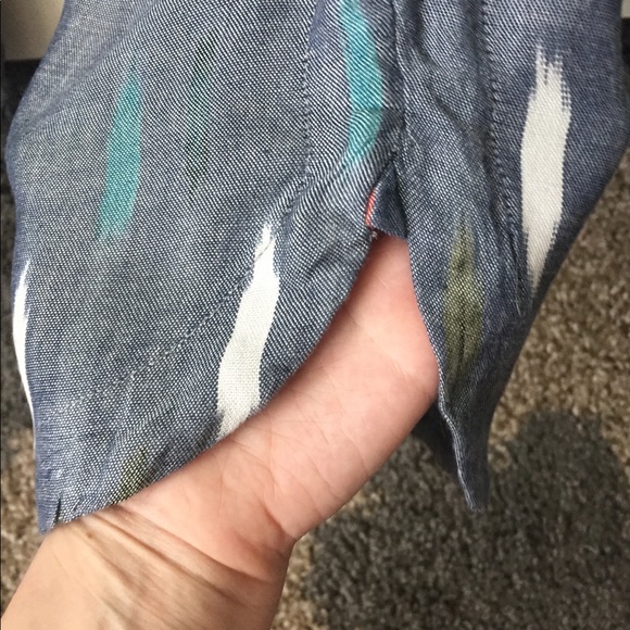**SOLD** Faherty Loose Indigo Multicolored Pants - Picture 6 of 8